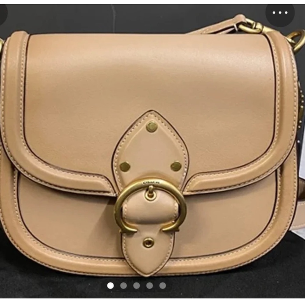 Coach Beat Saddle Bag Crossbody Taupe NWT